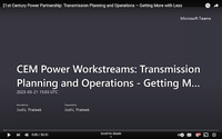 21st Century Power Partnership: Transmission Planning and Operations – Getting More with Less